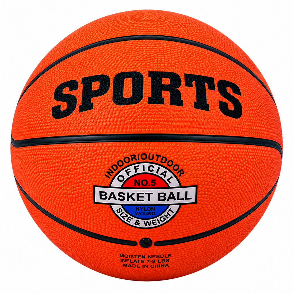 Balón de Básquetbol Económico Texturizado – Tamaño No. 3, No. 5 y No. 7