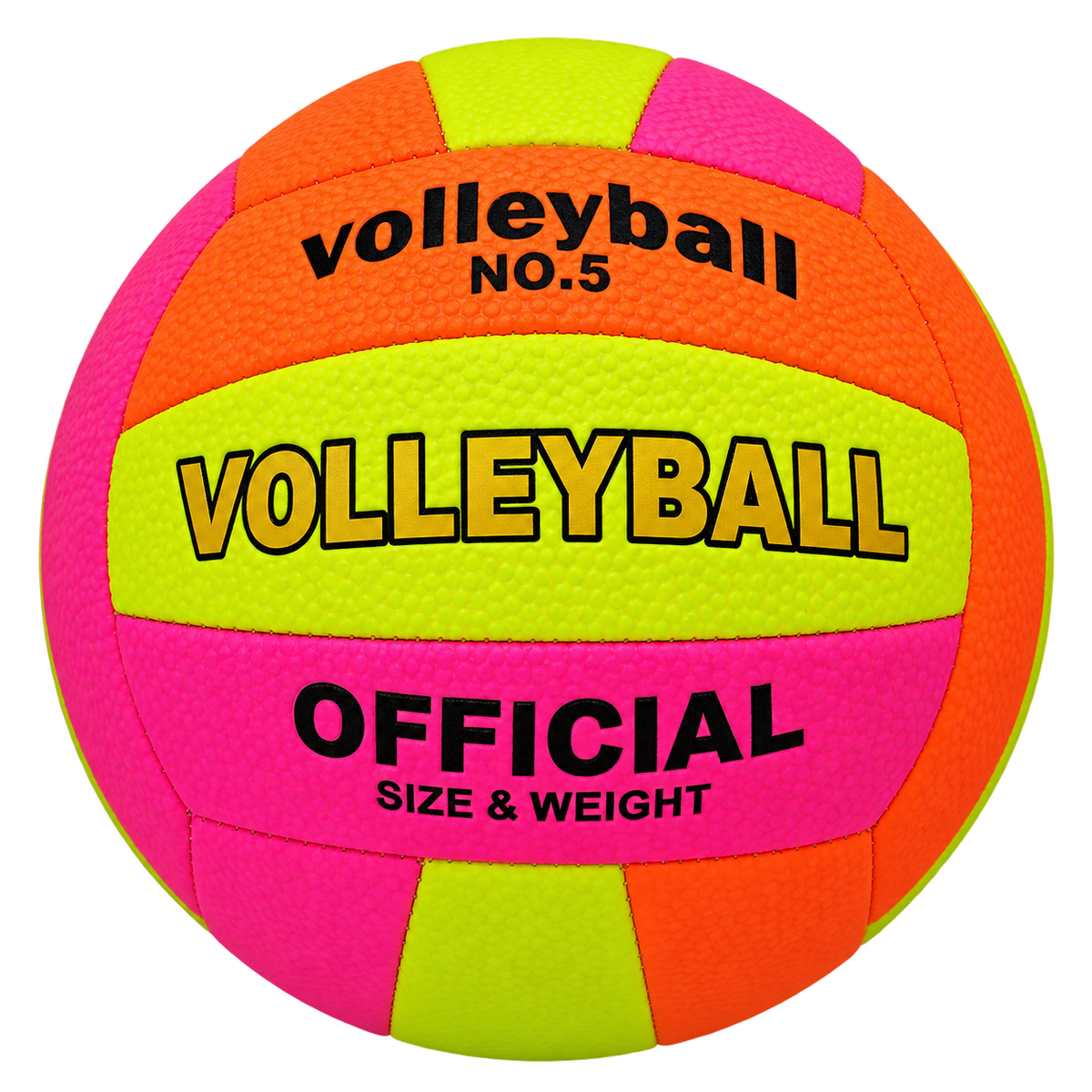Balón de Voleibol No. 5 Texturizado – Fosforescente y Colores Pastel