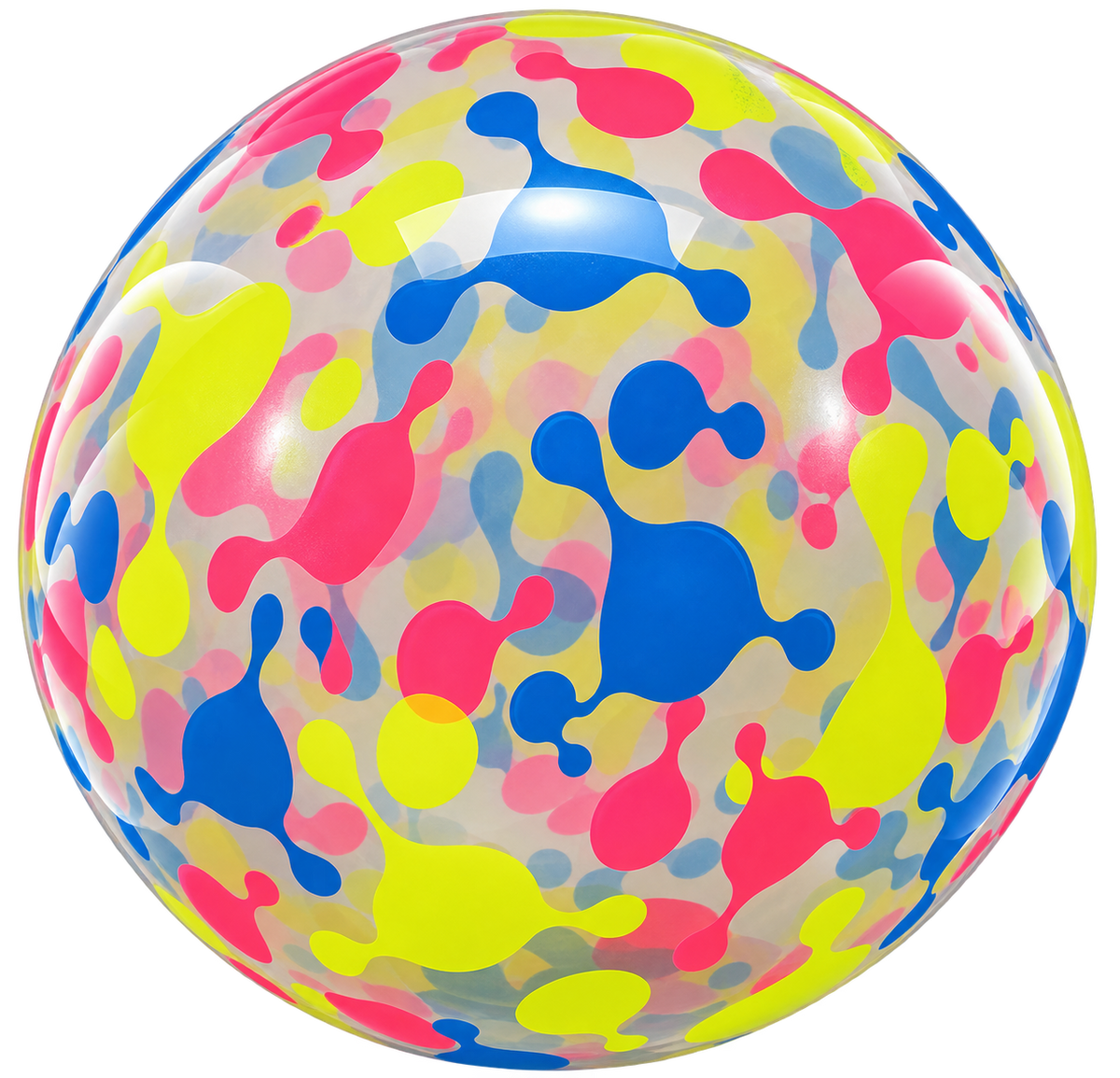 Pelota Decorada 8.5" – Animales, Sólida y Transparente Fosforescente