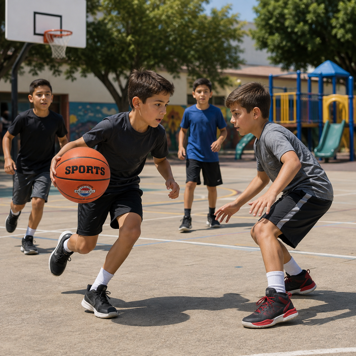 Balón de Básquetbol Económico Texturizado – Tamaño No. 3, No. 5 y No. 7